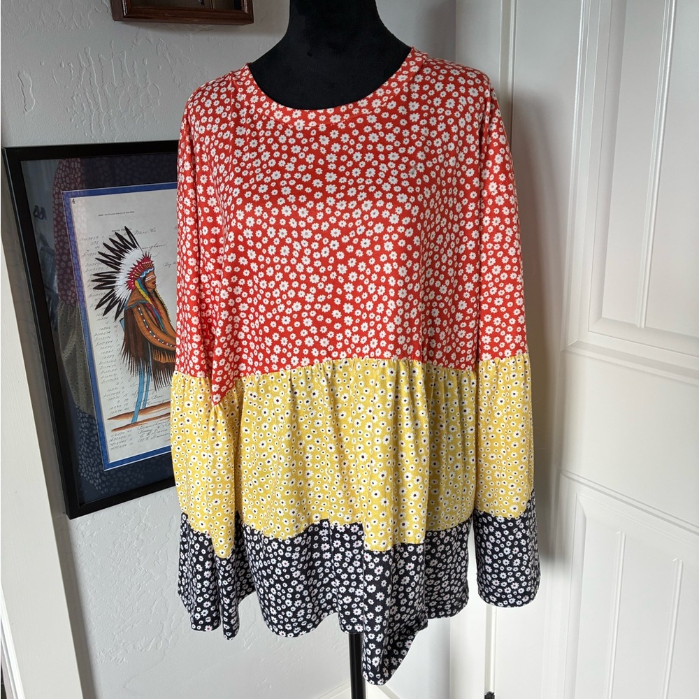 Colorful Women's Floral Top